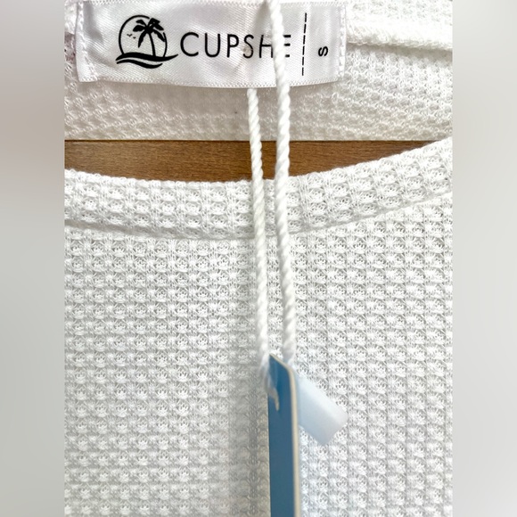 Cupshe Bell Sleeve Waffle Knot Top - Picture 7 of 7